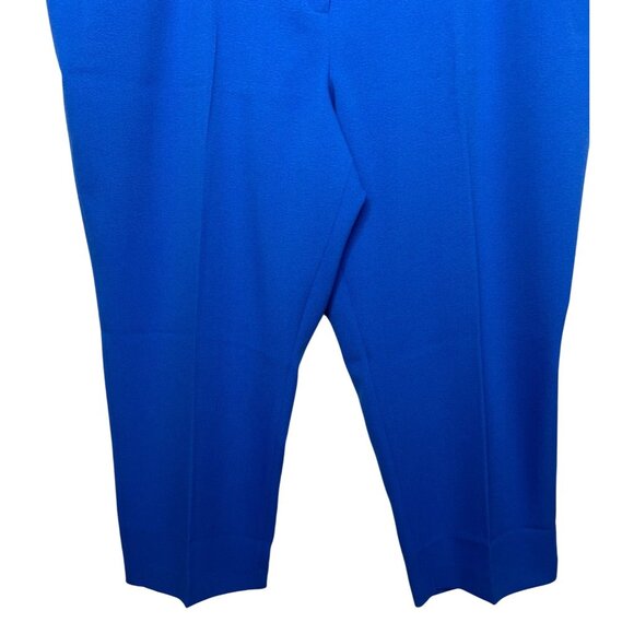 Kasper Womens Plus Size 24W Royal Blue Straight-Leg Pants - Picture 12 of 14